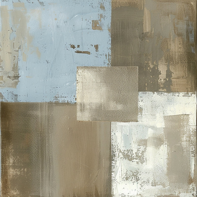 Art mural sur toile tendue avec grille pâle, L 20 po x H 20 po x P 1,5 po