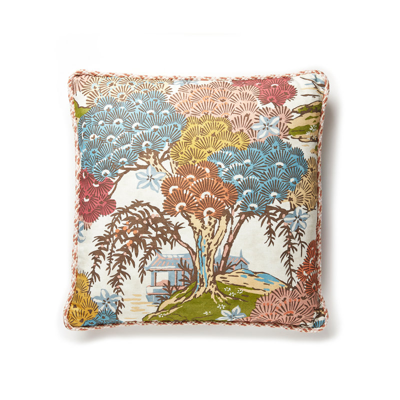 Pacifica Linen Square Pillow Cover & Insert, Sunrise