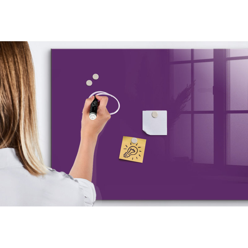 Magnetic Glass Dry Erase Board, Violet