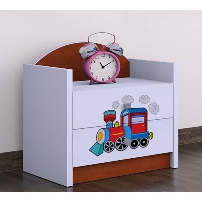 Dominique 2 Drawer Nightstand, Brown