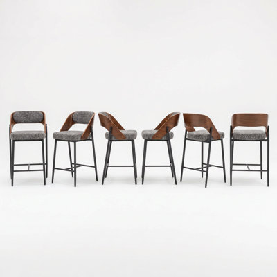 Tabouret de comptoir rembourré Devane
