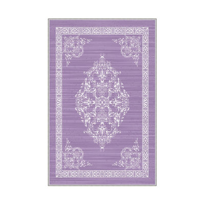 Stylish Hall Carpet (2.6 x 9.8 ft), 100% Polyester, 0.31 in Pile Height | Antibacterial, Non-Slip PVC Underside | 3D Digital Printed Design, Machine Washable, Perfect for Modern Home Décor & High Traffic Areas