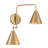 Emilyne 2-Light Adjustable Wall Sconce in Brass-1102416269
