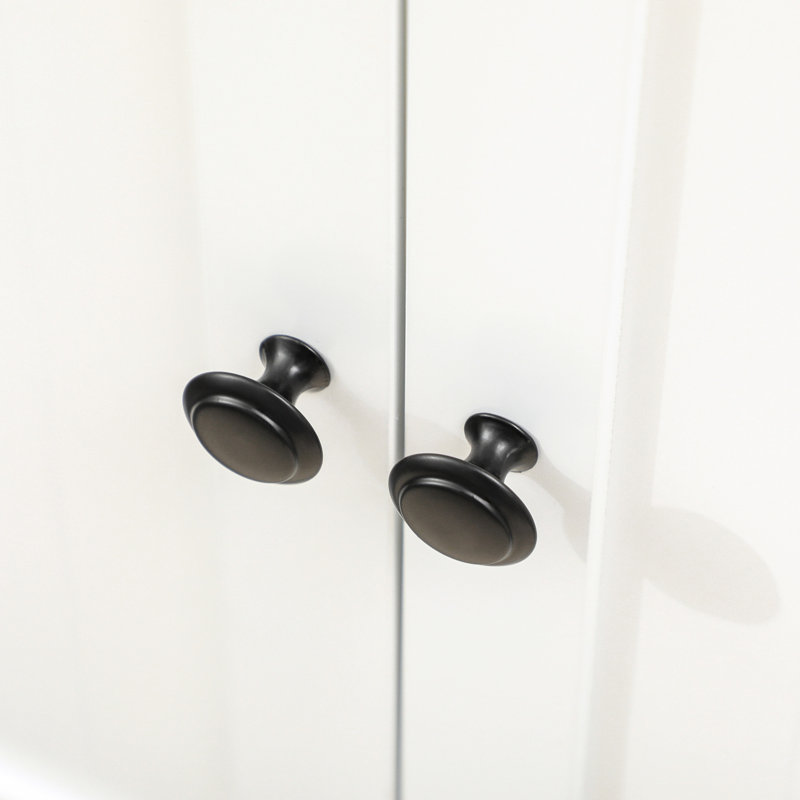 Table d'appoint de meuble-lavabo moderne sous le lavabo, blanc avec portes doubles et tablette réglable pour économiser de l'espace