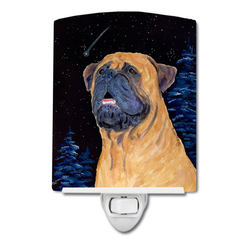 Éclairage de nuit en céramique bullmastiff