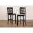 Upholstered Counter Stool with Solid Wood Frame-1833855381
