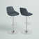Nials Swivel Upholstered Counter Stool with Metal Frame