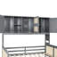 Grey Daybed With Twin Size Trundle, Cabinet And Shelf, Foundation Full Shelf In Grey, Strong Frame-170513816-170513819