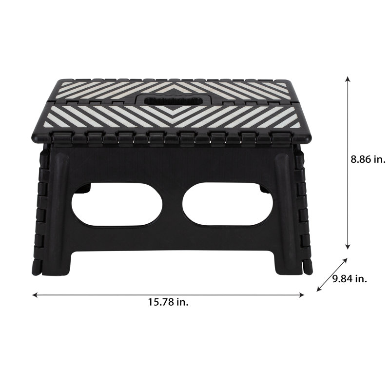 Échelon de plastique pliant en plastique 1 step avec capacité de charge de 200 lb très large