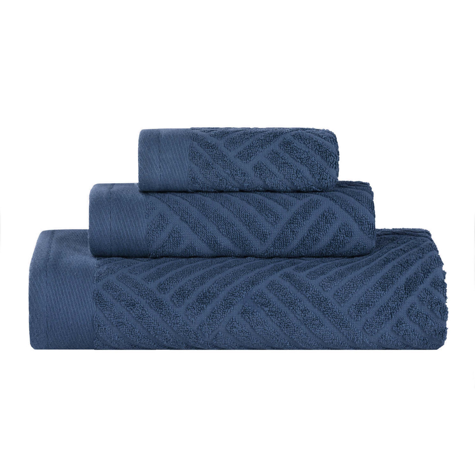 Ocilla 3-Piece Egyptian Cotton Towel Set, Royal Blue