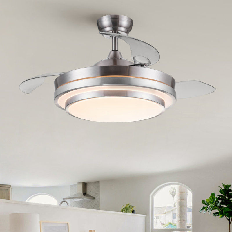 42 po Ventilateur de plafond rétractable avec télécommande