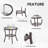 2-Person Elbart Wicker Patio Conversation Set with Side Table，Ottoman & Beige Cushions-1589519211