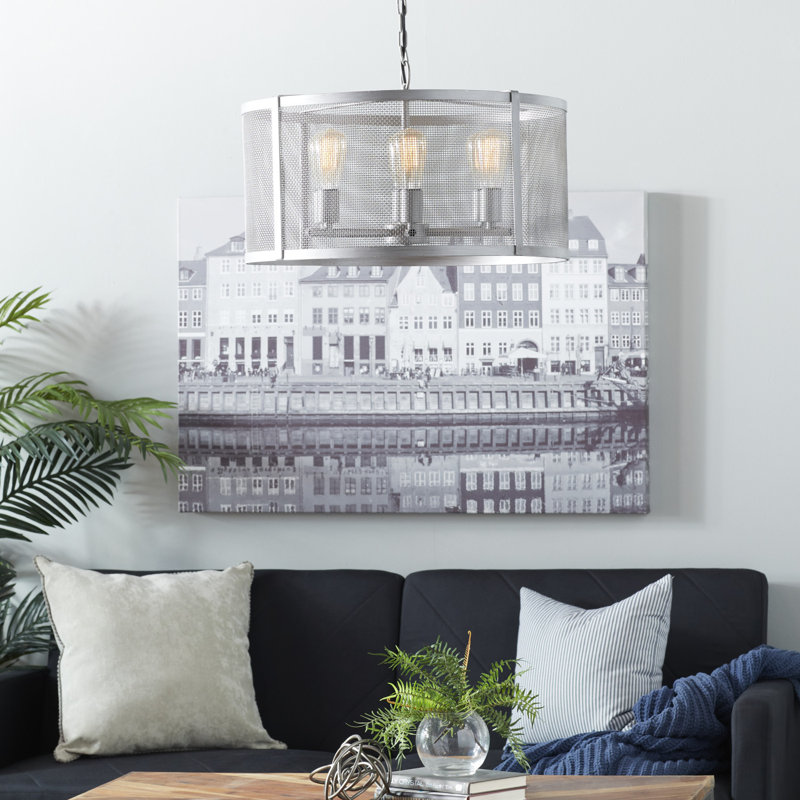 Boykin 6 - Light Dimmable Drum Chandelier