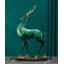Figurine de cerf moderne entièrement minimaliste plaquée or