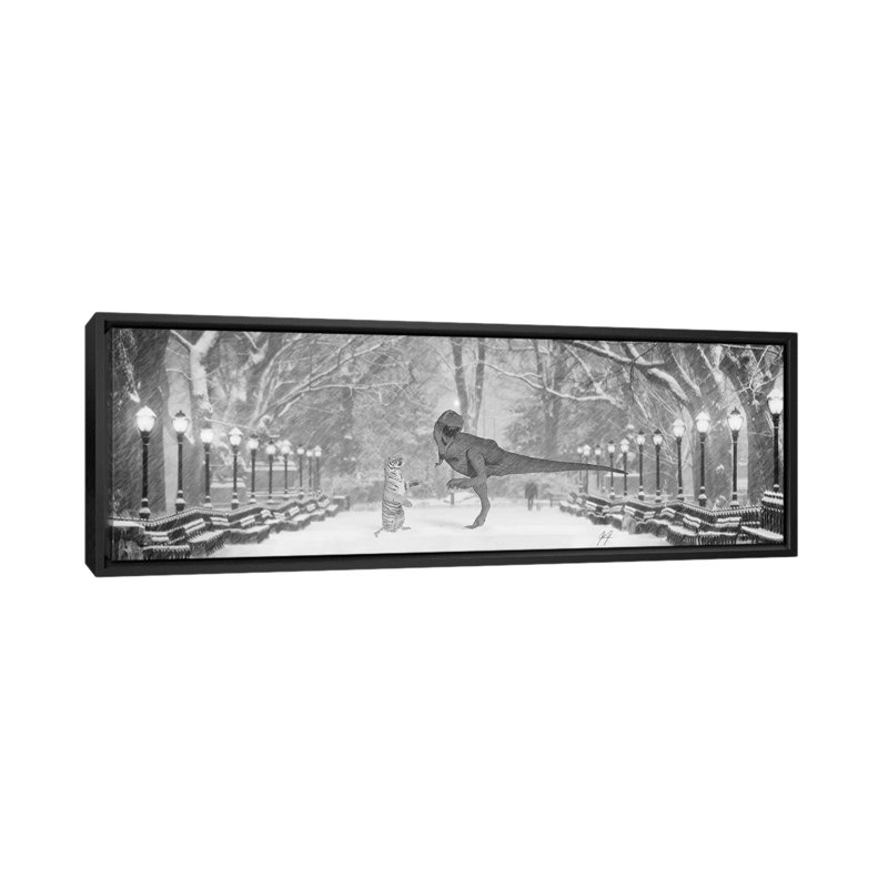 «Dance with Me» par Kathrin Federer, reproduction d'art panoramique sur toile, Toile avec cadre noir, 48" H x 16" W x 1.5" D