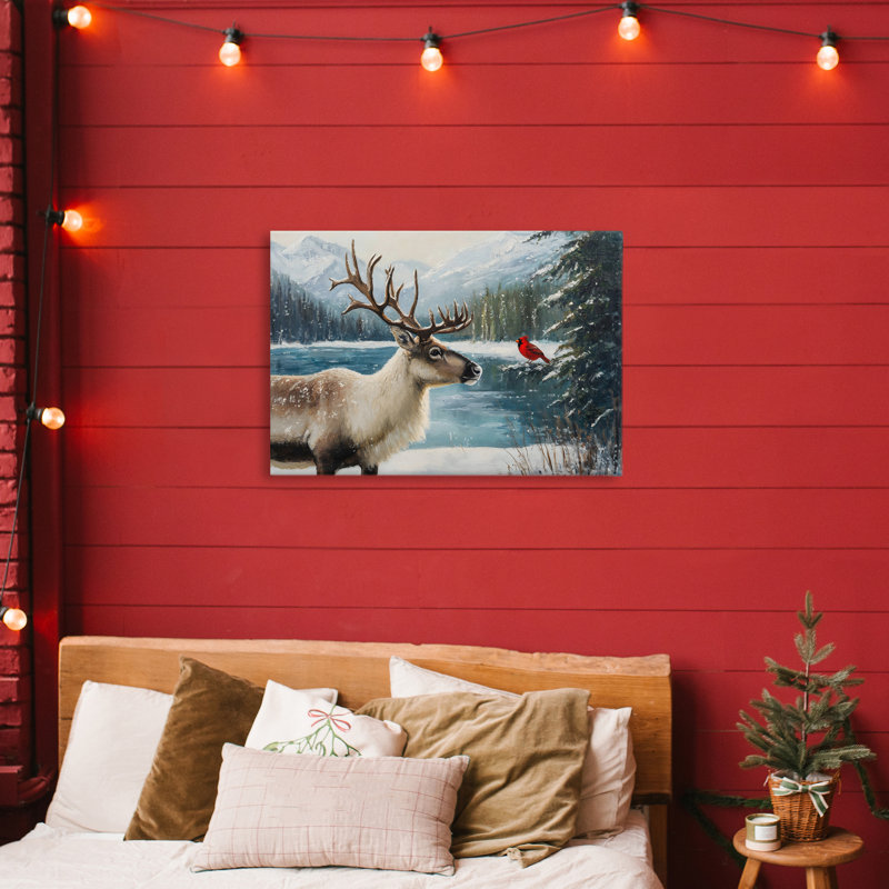 Christmas Conversation In Wild Canvas, design by Petal Prints Design, 16" H x 24" W