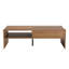 Table basse 51,1 "rectangulaire avec lumières d'ambiance à DEL et deux compartiments de rangement à l'épreuve de la poussière