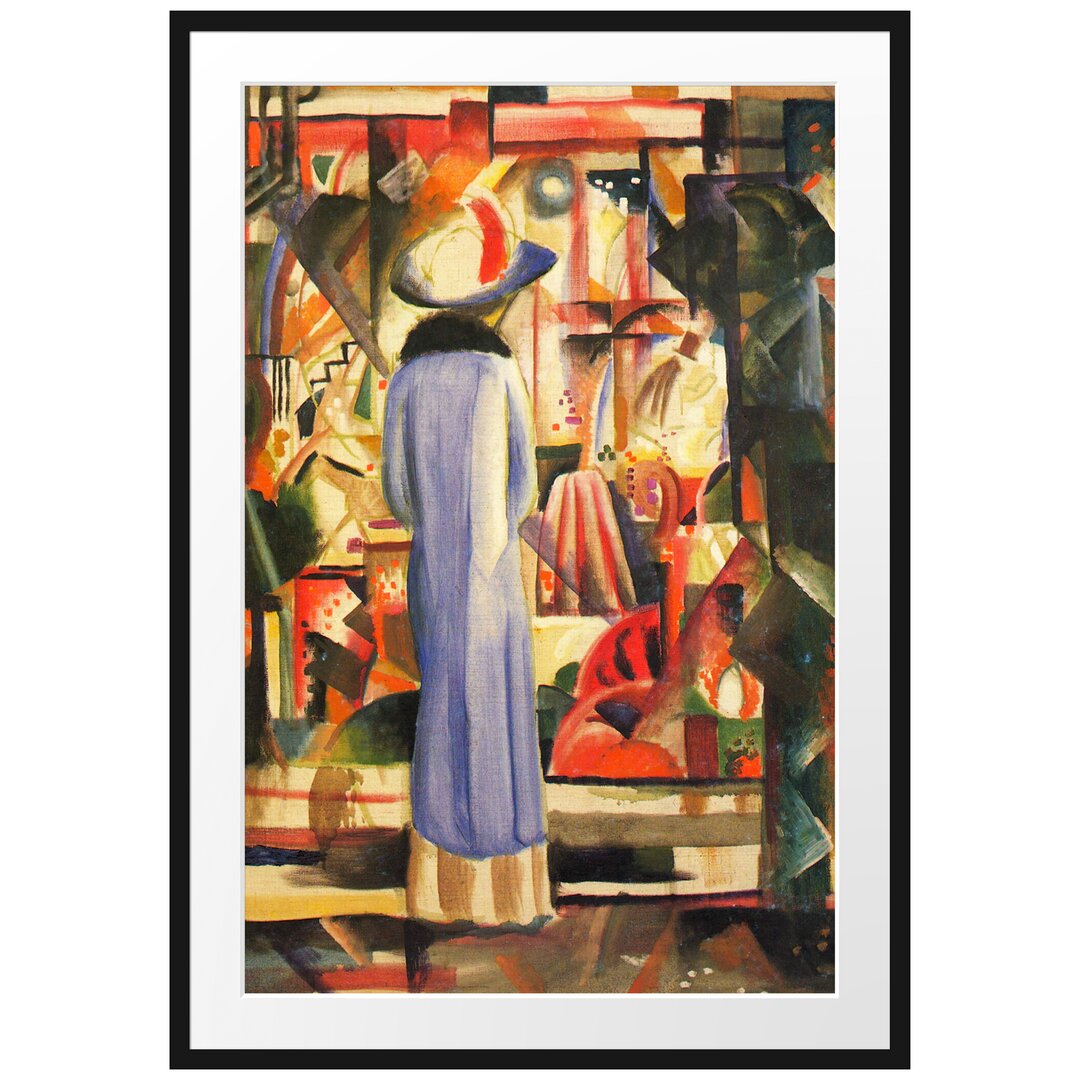 Gerahmtes Poster Large Bright Shop Window von August Macke