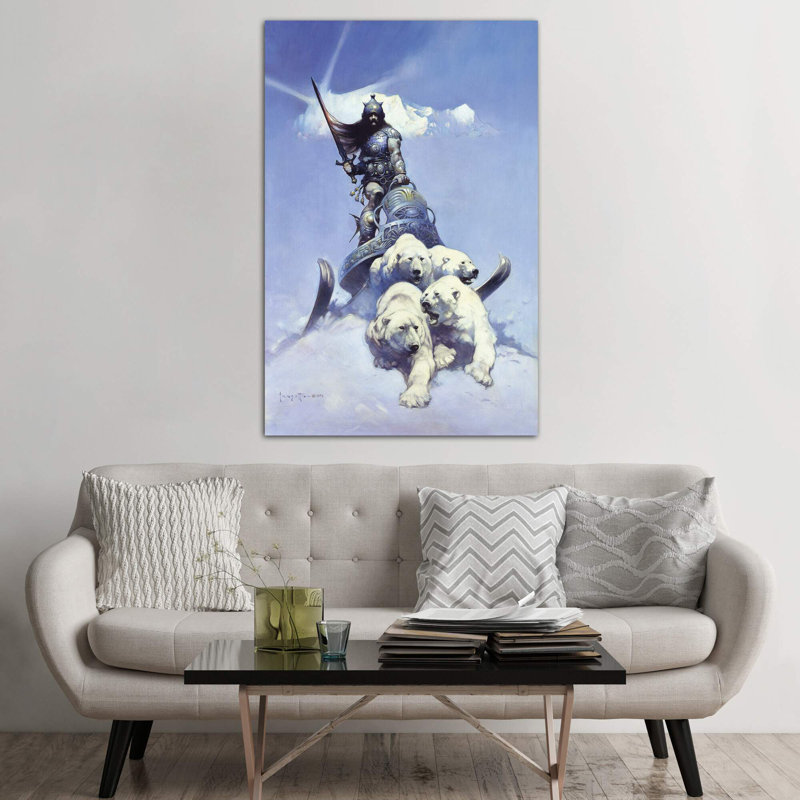 Silver Warrior by Warrior - Painting on Canvas, 66.04 cm H x 45.72 cm W x 1.91 cm D, Wrapped Canvas