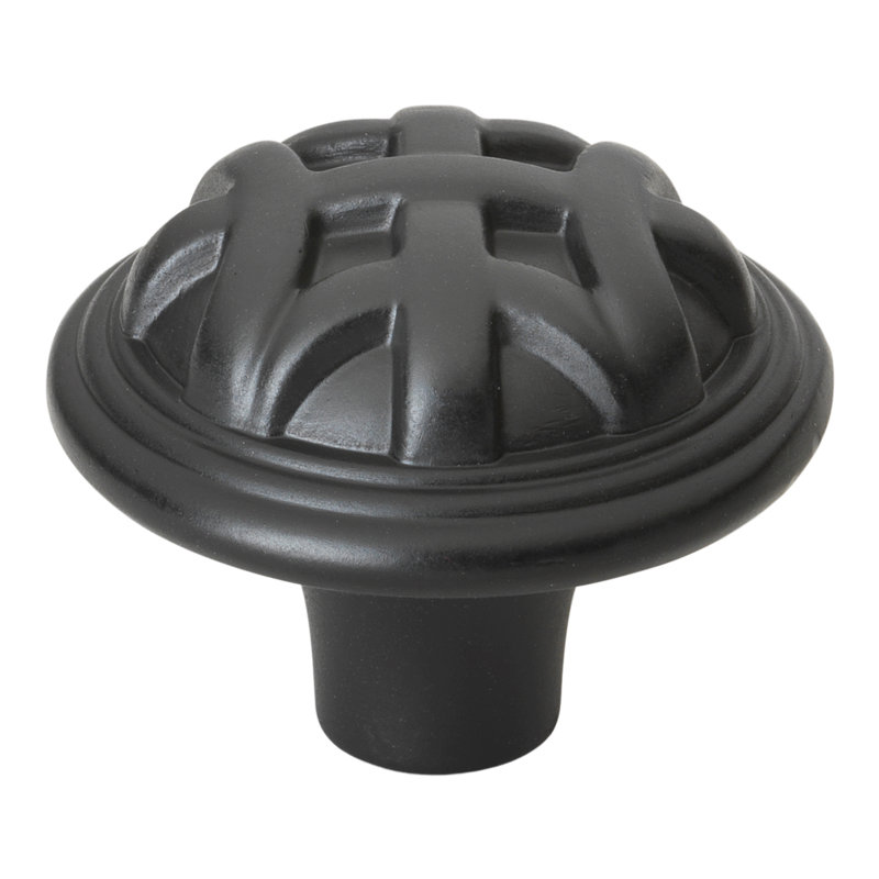 Poignée champignon 1 1/4 po de diamètre, Noir mat
