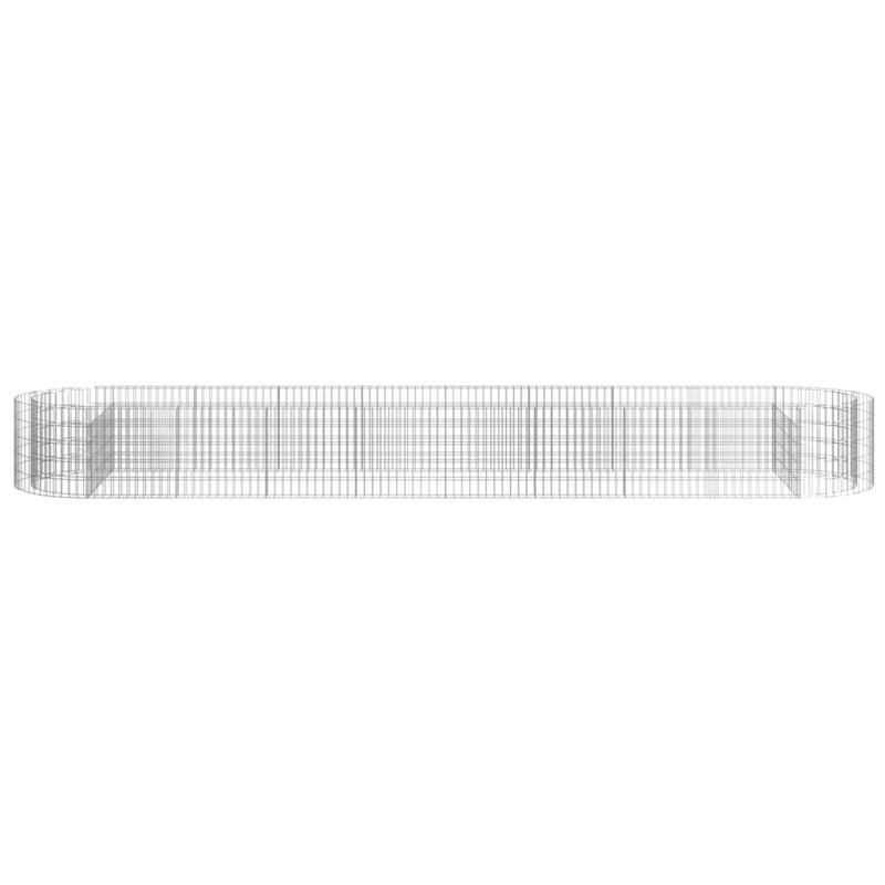 Dakota Fields Gabion Raised Bed Galvanised Iron , 50cm H x 500cm W x 100cm D