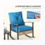 Chaise berçante de patio en osier avec coussins et table capitonnés (2 chaises)-129891683