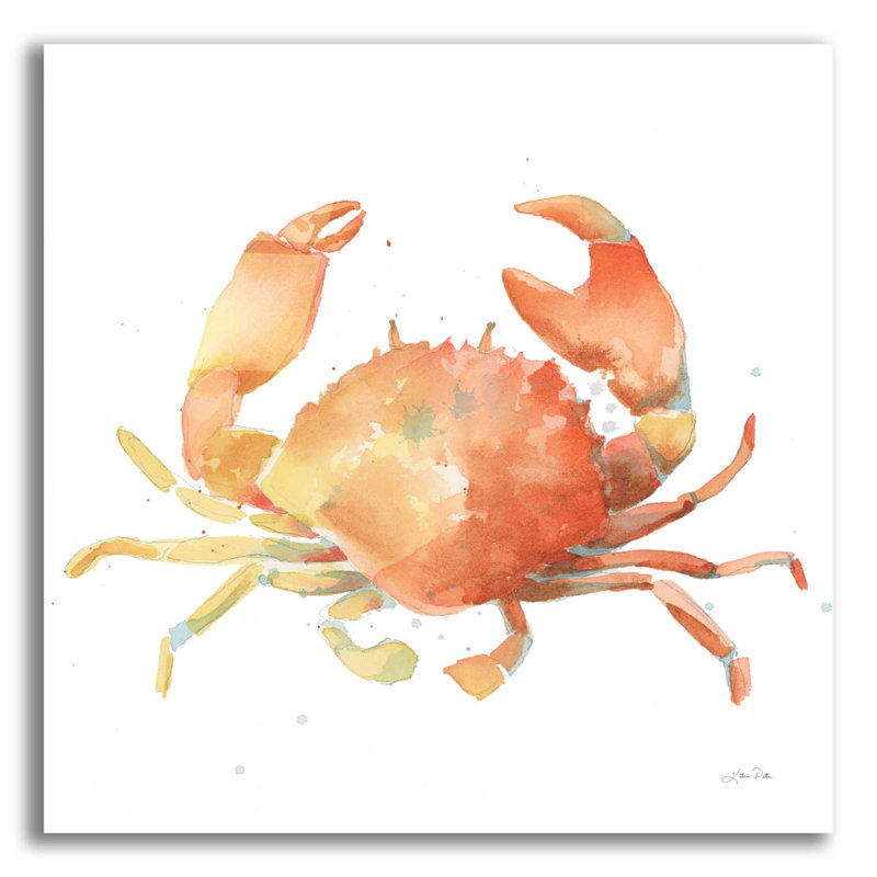 «Summertime Crab» par Katrina Pete - reproduction non encadrée, H 12 po x l 12 po x P 0,13 po