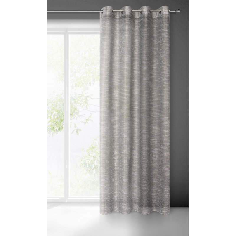 Kaushar Sheer Curtain Single Panel, Grey
