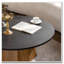 Table basse ronde en bois à piédestal robuste