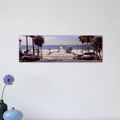 Jetée au-dessus d’un océan, pilier de plage de manhattan, plage de manhattan, comté de los angeles, californie, états-unis-impression sur toile tendue