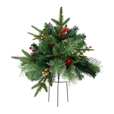 55cm H Lighted Artificial Pine Christmas Tree