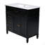 Meuble-lavabo 36 po avec lavabo, armoire de salle de bain avec tiroirs, structure solide et panneau de fibres à densité moyenne, un paquet-117193800-117193802