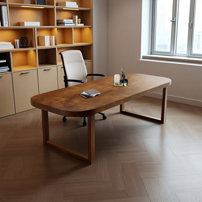 Bureau de direction rectangulaire en bois massif