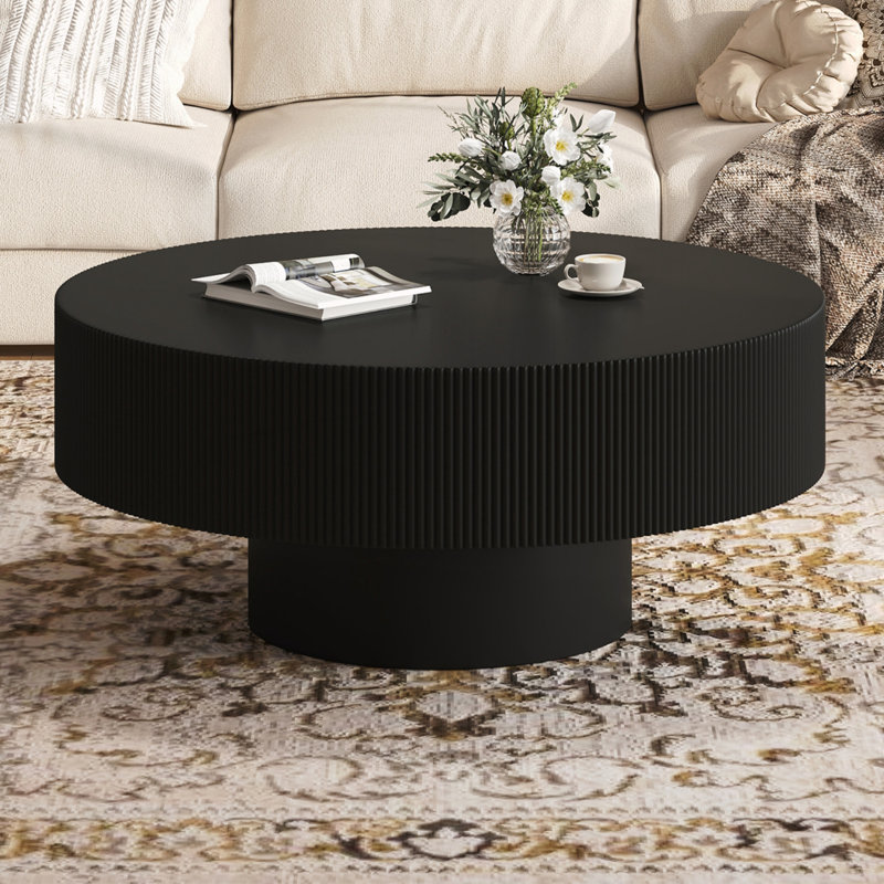 Table de bout Modern Drum, Noir