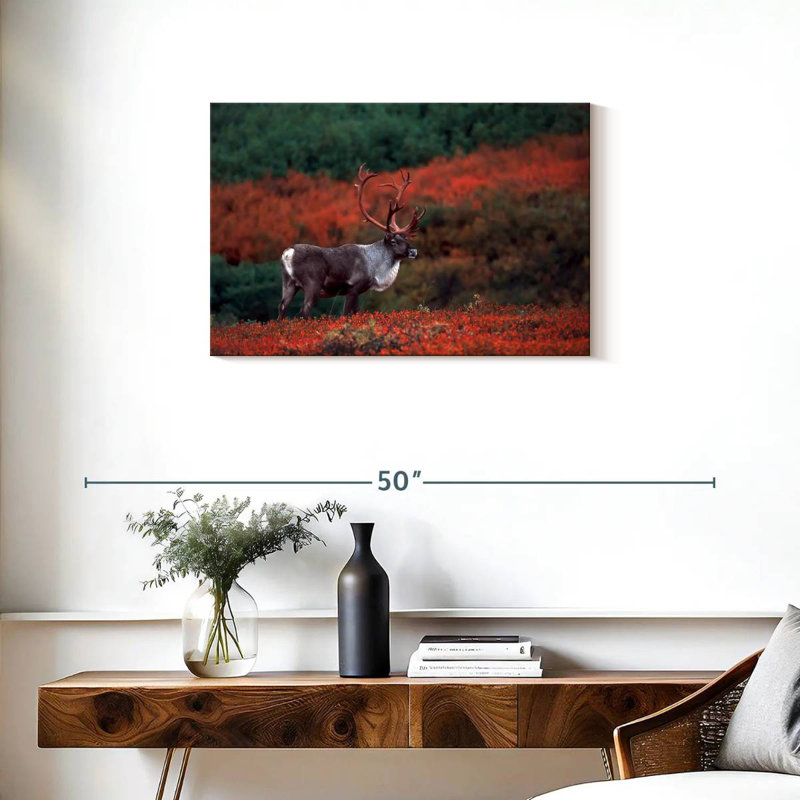 Caribou d'automne Brampt, H 20 po x l 30 po
