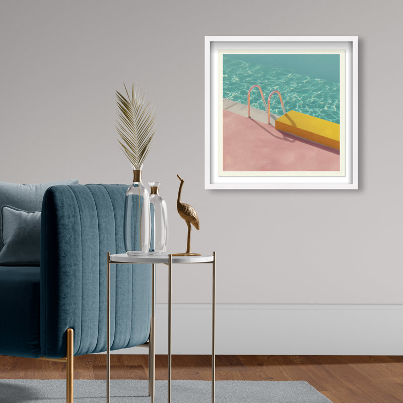 Poolside Symmetry II Print by Oliver Gal, 21.5"H x 21.5"W, White Shadowbox