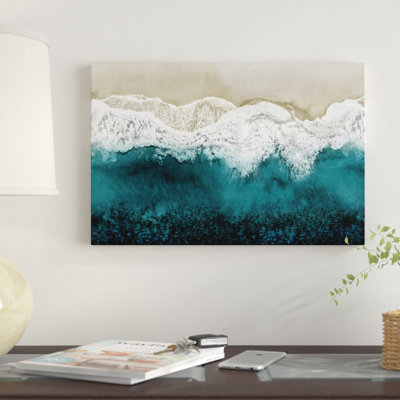 " Teal Ocean Waves From Above II " by Maggie Olsen