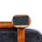 Mid Century black Accent Armchair PU Leather Lounge Chair