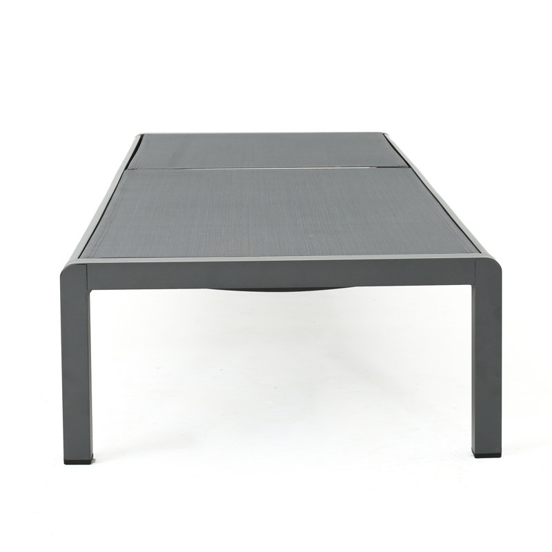 Méridienne grise avec coussin - siège confortable en tissu maillé respirant et stable