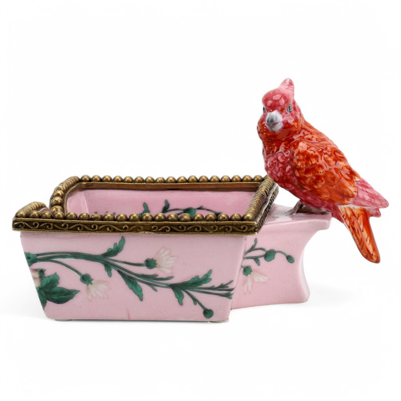 Plateau en porcelaine avec bronze Ormolu Robin Morning