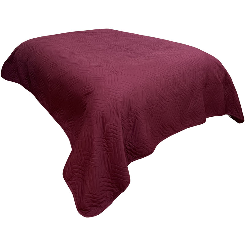 Ermine quilted bedspread, Bordeaux, 140 x 210 cm Bedspread