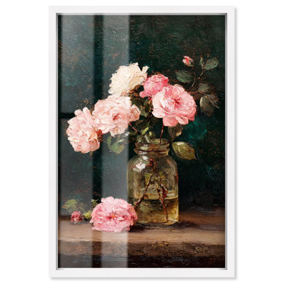 Décoration murale Rosy Reservoir Shadowbox Print Farmhouse par Art Remedy, cadre blanc, 17 x 25