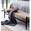 Banc tissé en corde de papier rétro de style rétro pour salon et entrée