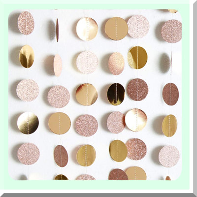 Champagne Gold Circle Garland Kit for Party Decor