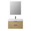 Livia 36" Wall-mounted Single Bathroom Vanity with White Artificial Drop-in Sink with Mirror