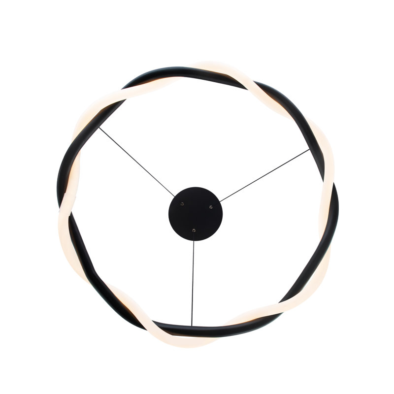 Escapade 1 - Light LED Unique/Statement Pendant, Black