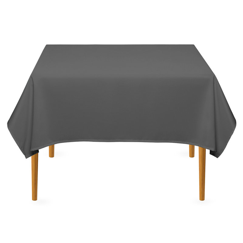 Solid Color Polyester Square Tablecloth, Ivory, 70" x 70", 10