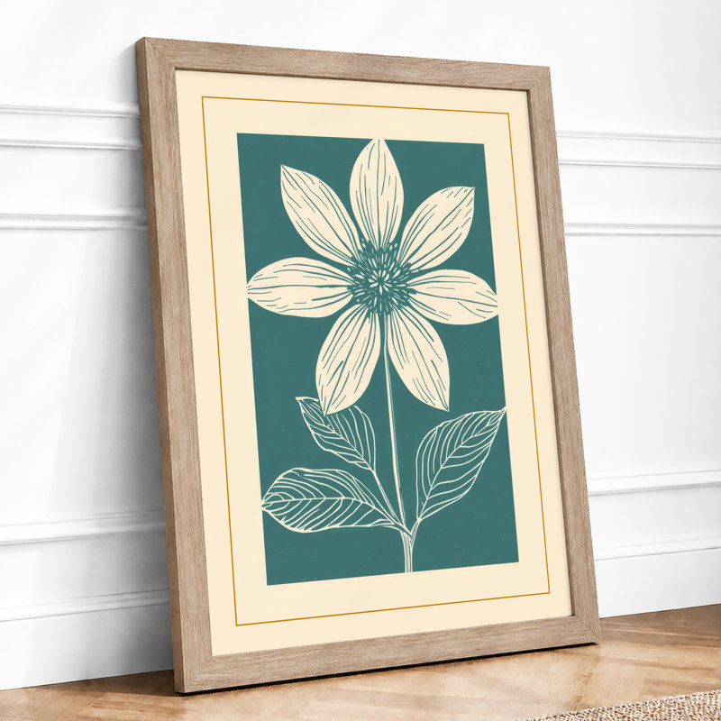 Stylized Bloom Botanical - Print, A1 - 84.1 x 59.4 cm, Oak