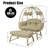 Person Patio Lounge Chairs, Steel Wicker Boho Egg Seat For Patio