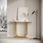 Console moderne en bois imitation marbre